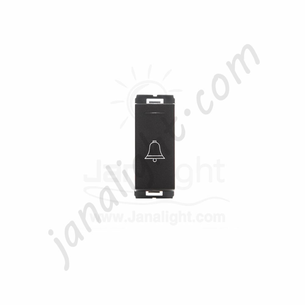 OSA زر جرس مفرد اسود osa bell switch black